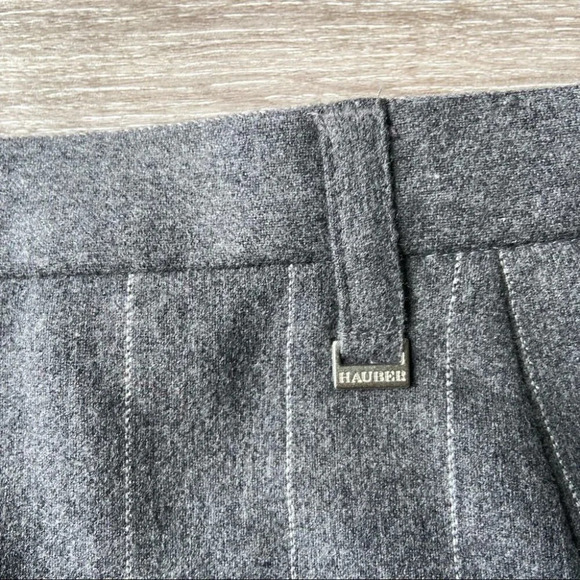 Hauber Wool Blend Made in Germany Striped Pencil Career Skirt - Picture 2 of 7